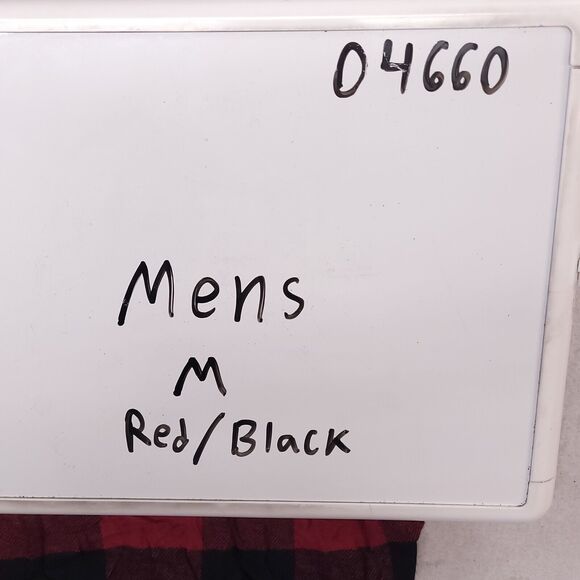 Croft & Barrow Buffalo Check Flannel Button Up Shirt Mens Size Medium M Red - Picture 9 of 10